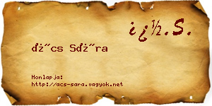 Ács Sára névjegykártya
